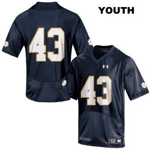 Notre Dame Fighting Irish Youth Greg Mailey #43 Navy Under Armour No Name Authentic Stitched College NCAA Football Jersey PMT0399CW